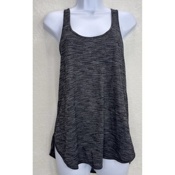 lululemon athletica Tops - Lululemon Women's Racerback Pleat Tank Top Size 6 Heathered Black Gray